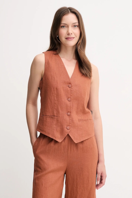 

Льняной жилет United Colors Of Benetton, оранжевый