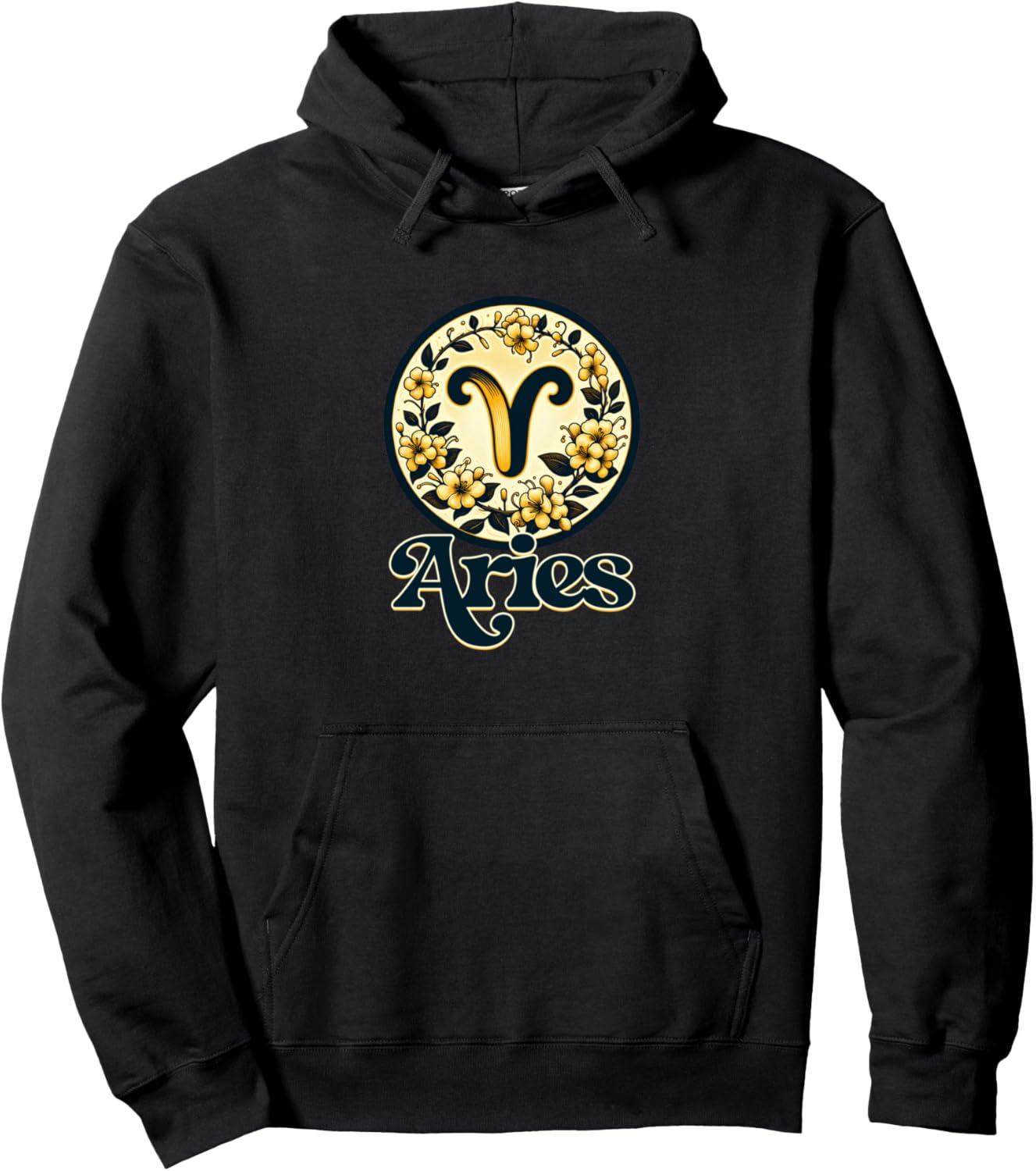 

Худи с астрологическим рисунком на тему дня рождения Овна Aries Snugg, черный