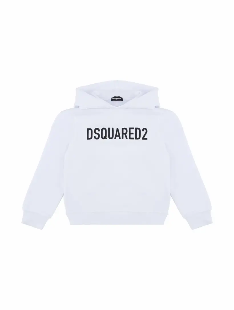 

Хлопковое худи с логотипом Dsquared2, белый