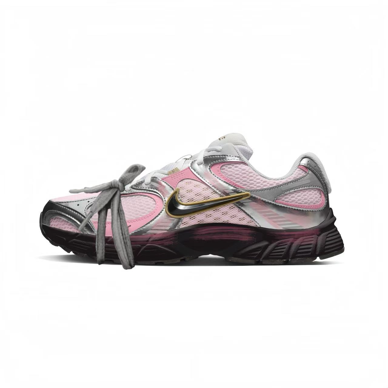 

Мужские кроссовки для бега V5 RNR с амортизацией, устойчивые к истиранию, дышащие, низкие Nike, серебристо-розовый