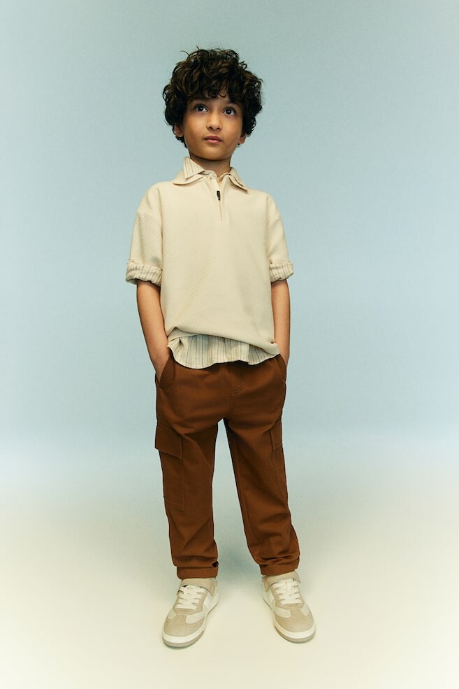 

Комплект из 2 брюк карго из твила H&M, зеленый