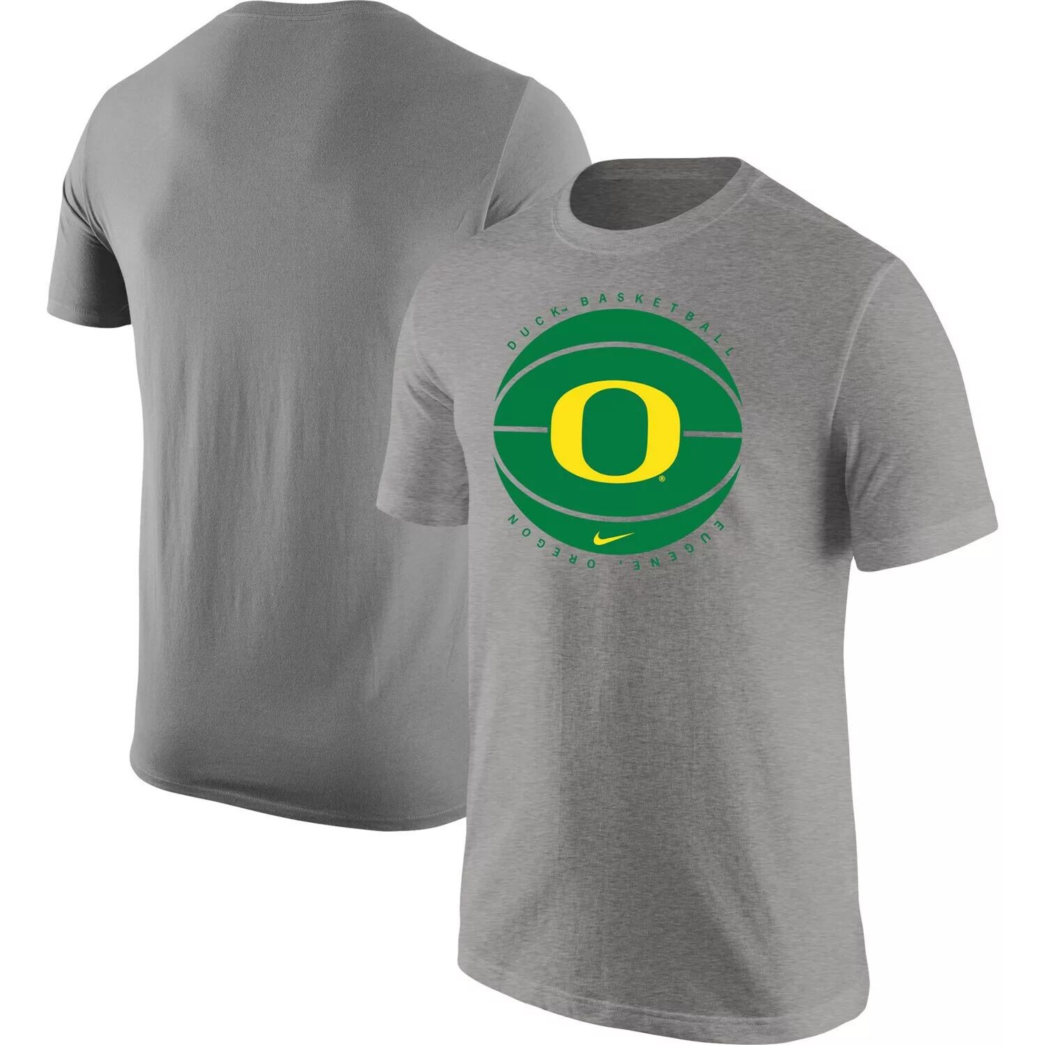 

Мужская футболка с баскетбольным логотипом Heather Grey Oregon Ducks Nike