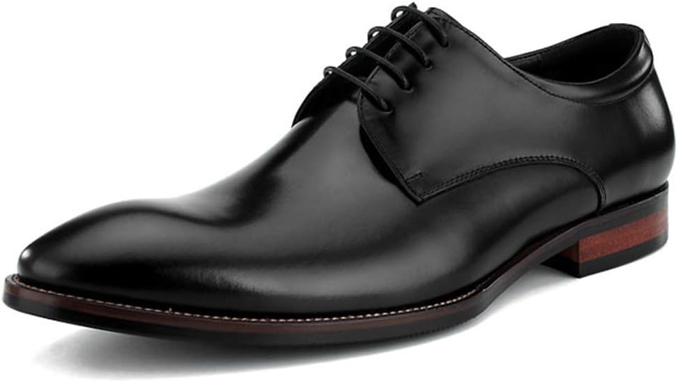 

Мужские деловые кожаные туфли, Великобритания, шнуровка, дышащая кожа, формальная обувь, для ходьбы, вечеринок, банкетов, городская, коричневые, размер 44/UK 9.5/US 10 Jlfzc