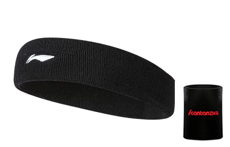 

Эластичные повязки от пота влагоотводящие повязки для бега и фитнеса Nylon + Spandex + Silicone Unisex LINING, черный