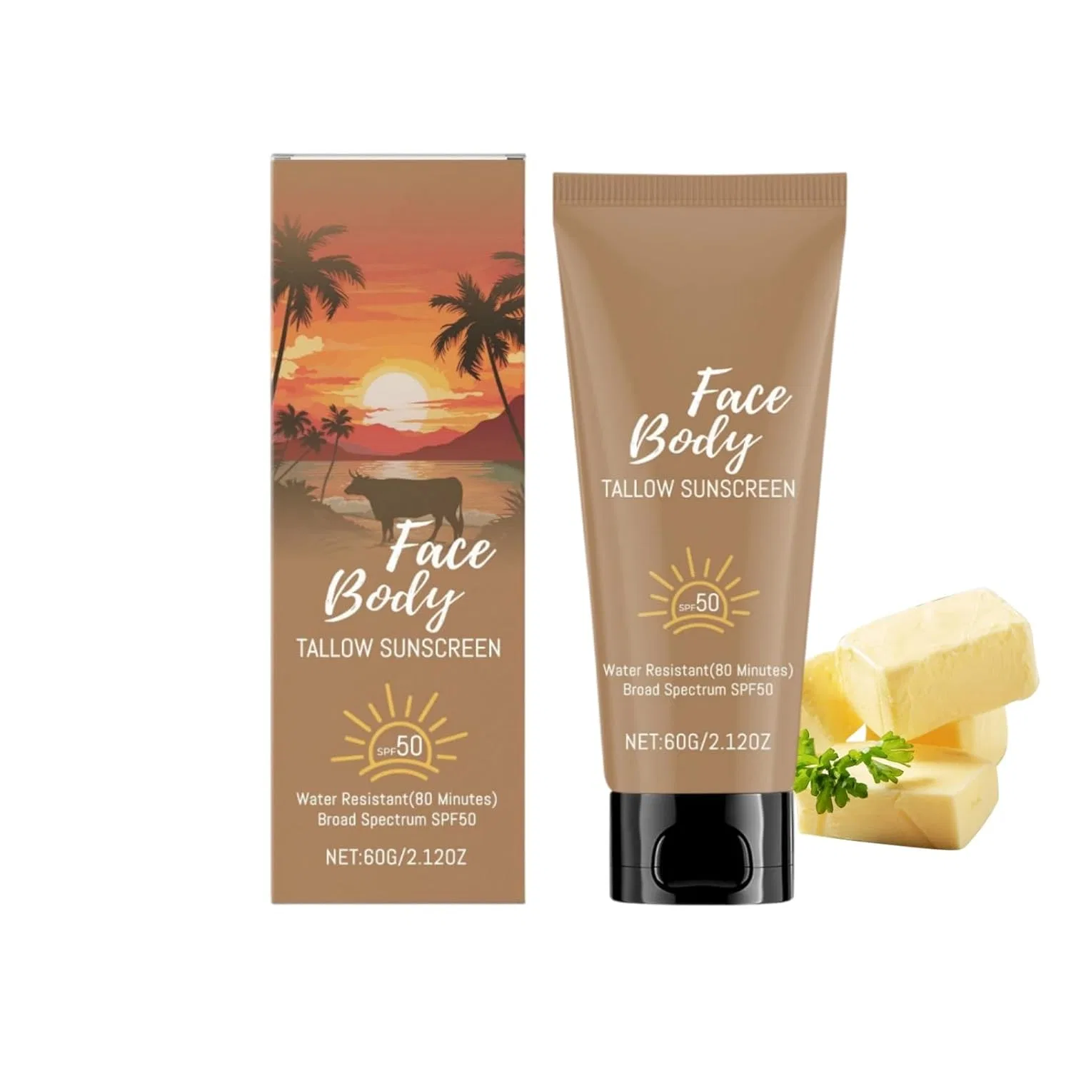 Солнцезащитный крем Tallow SPF 50 для лица и тела Radiantre