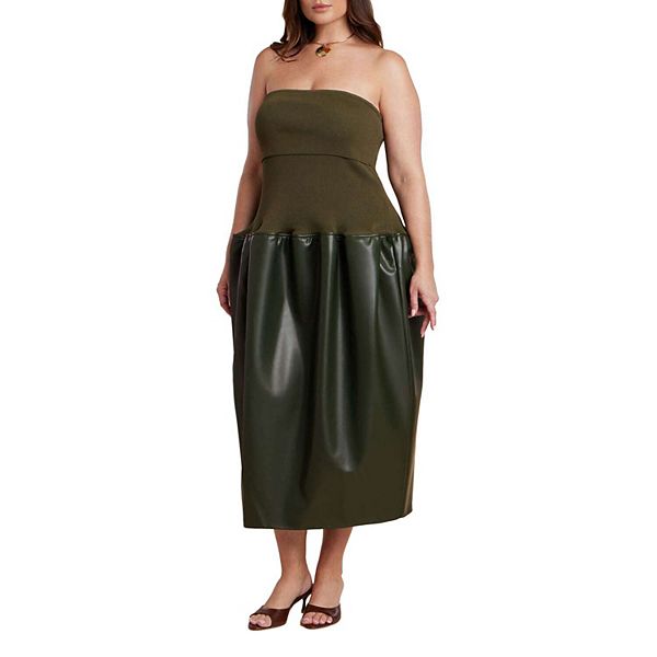 

Женское платье-свитер из искусственной кожи plus size Eloquii