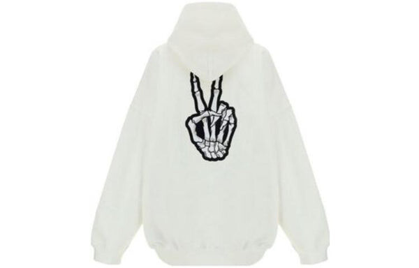 Толстовка drip peace hoodie large fit 'white' Balenciaga, белый — фото 2