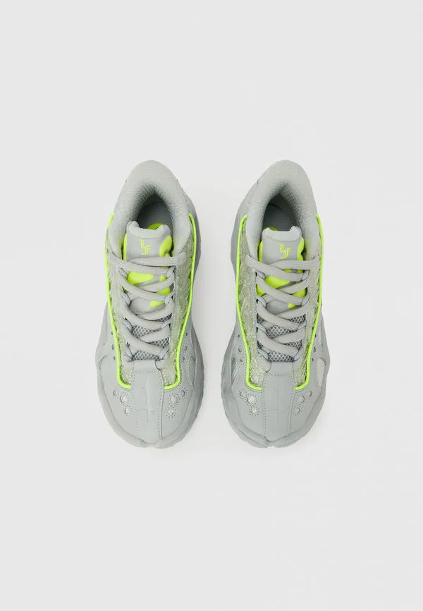 Баскетбольные кроссовки la francé с отражением Puma, Flat Light Gray/Sunset Glow/Yellow Alert — фото 4