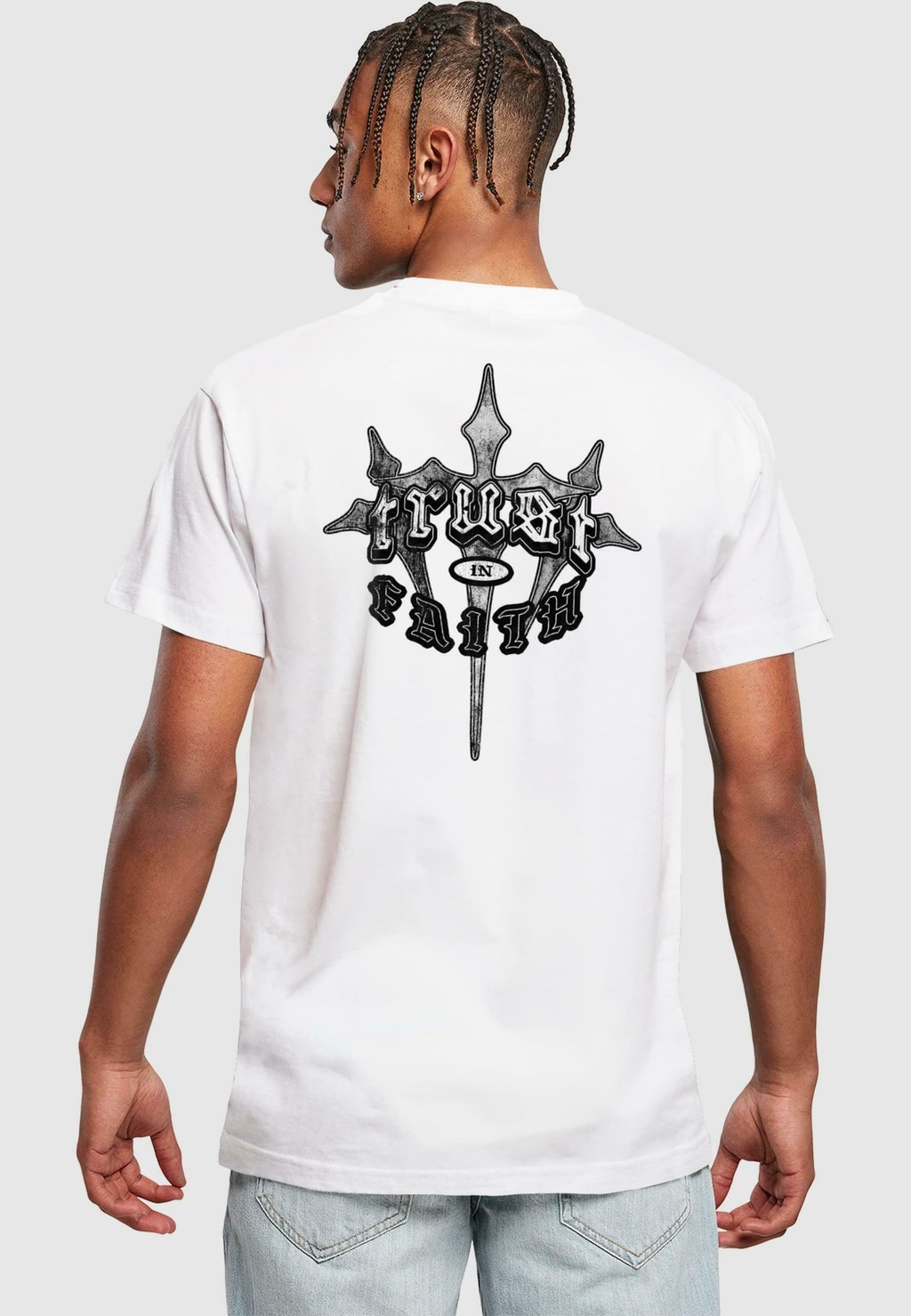 

Рубашка с принтом TRUST IN FAITH Mister Tee, белый