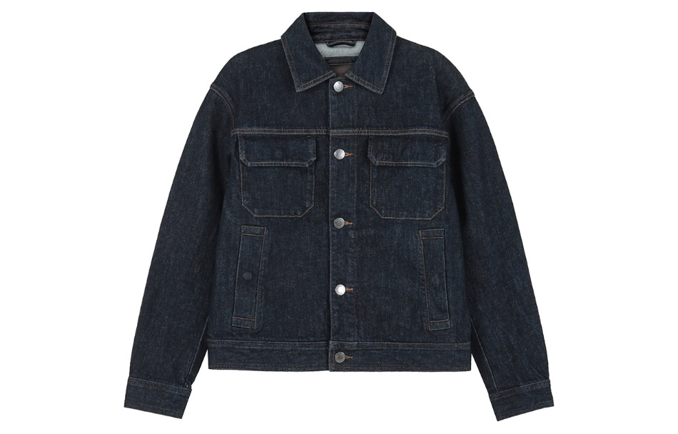 EMPORIO ARMANI Стираная джимновая куртка, Dark Denim Blue — фото 3