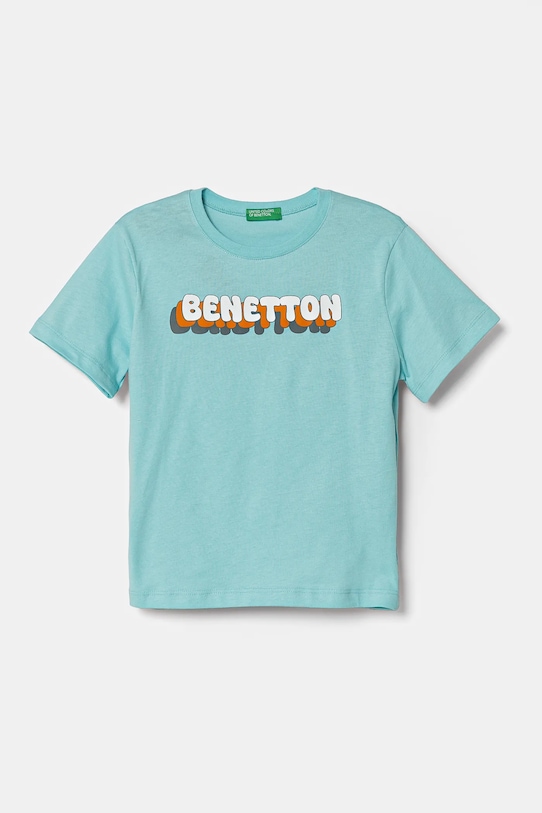 

Детская хлопковая футболка United Colors Of Benetton, бирюзовый