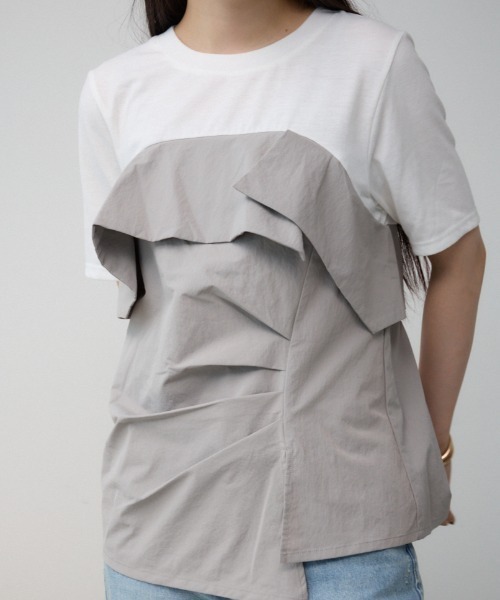 

Футболка, крой оверсайз, бренд AZUL BY MOUSSY, цвет серый