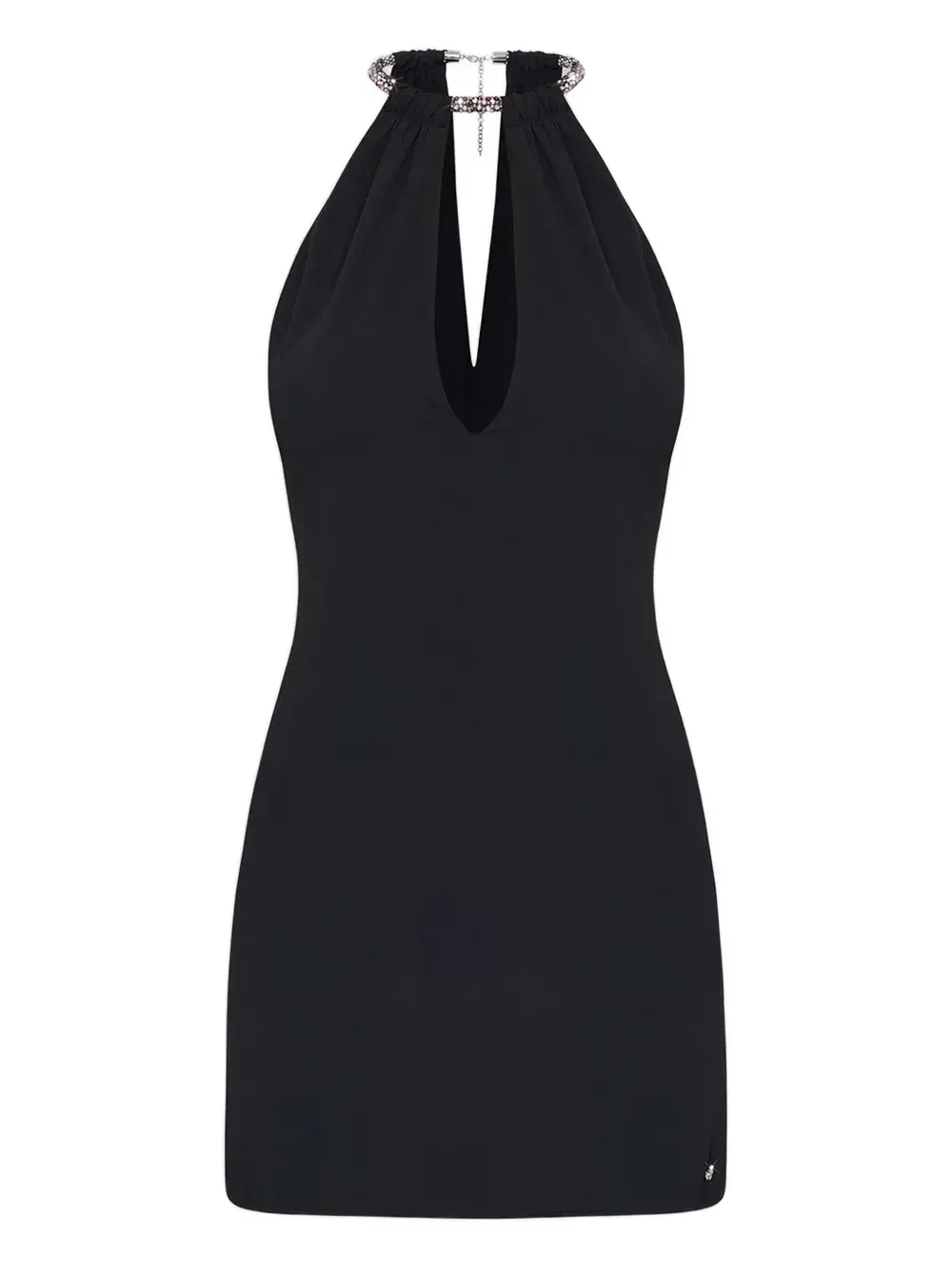 

Мини-платье, украшенное стразами Amiri, черный