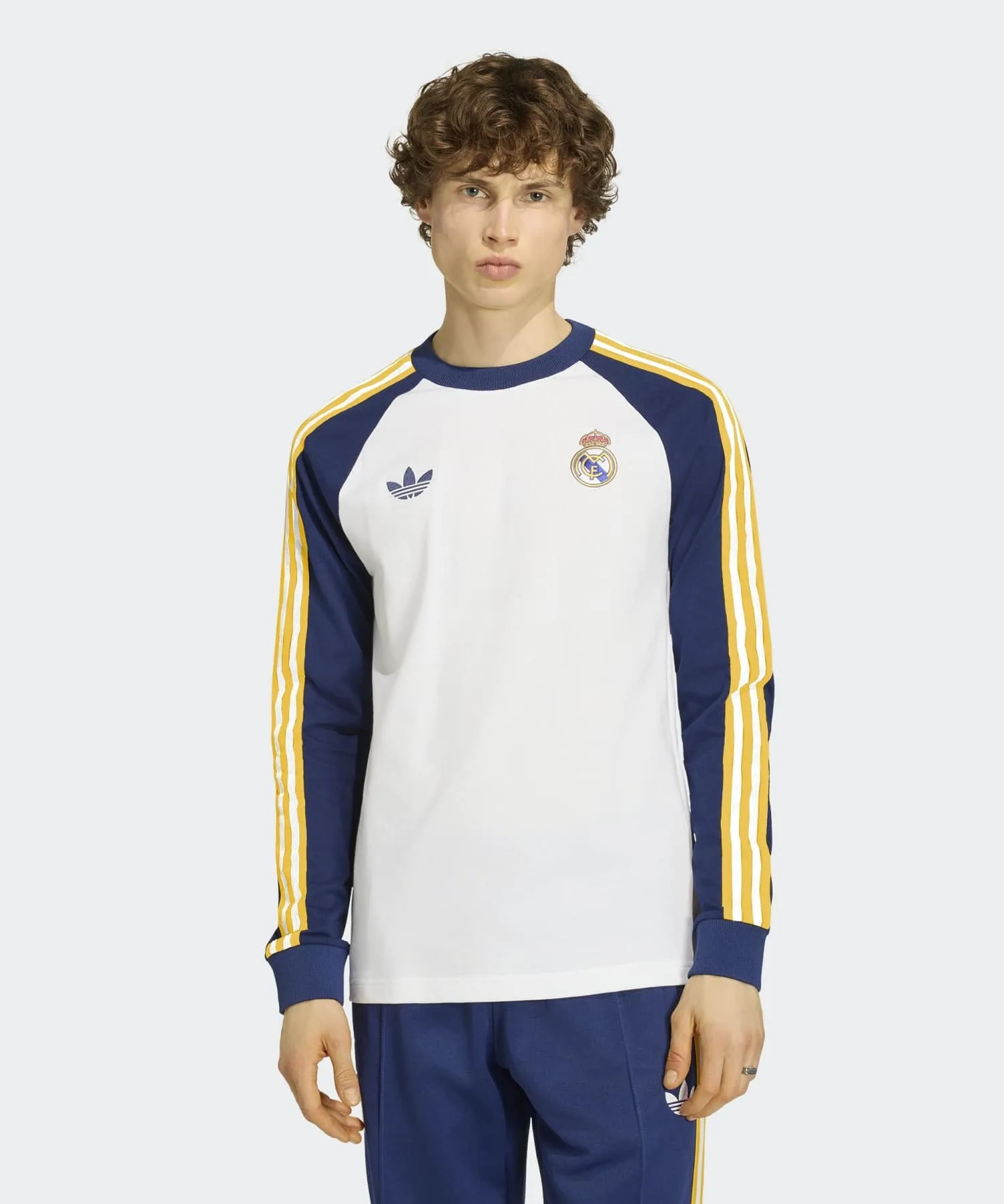 Мужская футболка с длинным рукавом Real Madrid Originals adidas белая