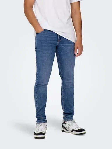 

Джинсы скинни ONLY & SONS "LOOM LIFE JOG", синий