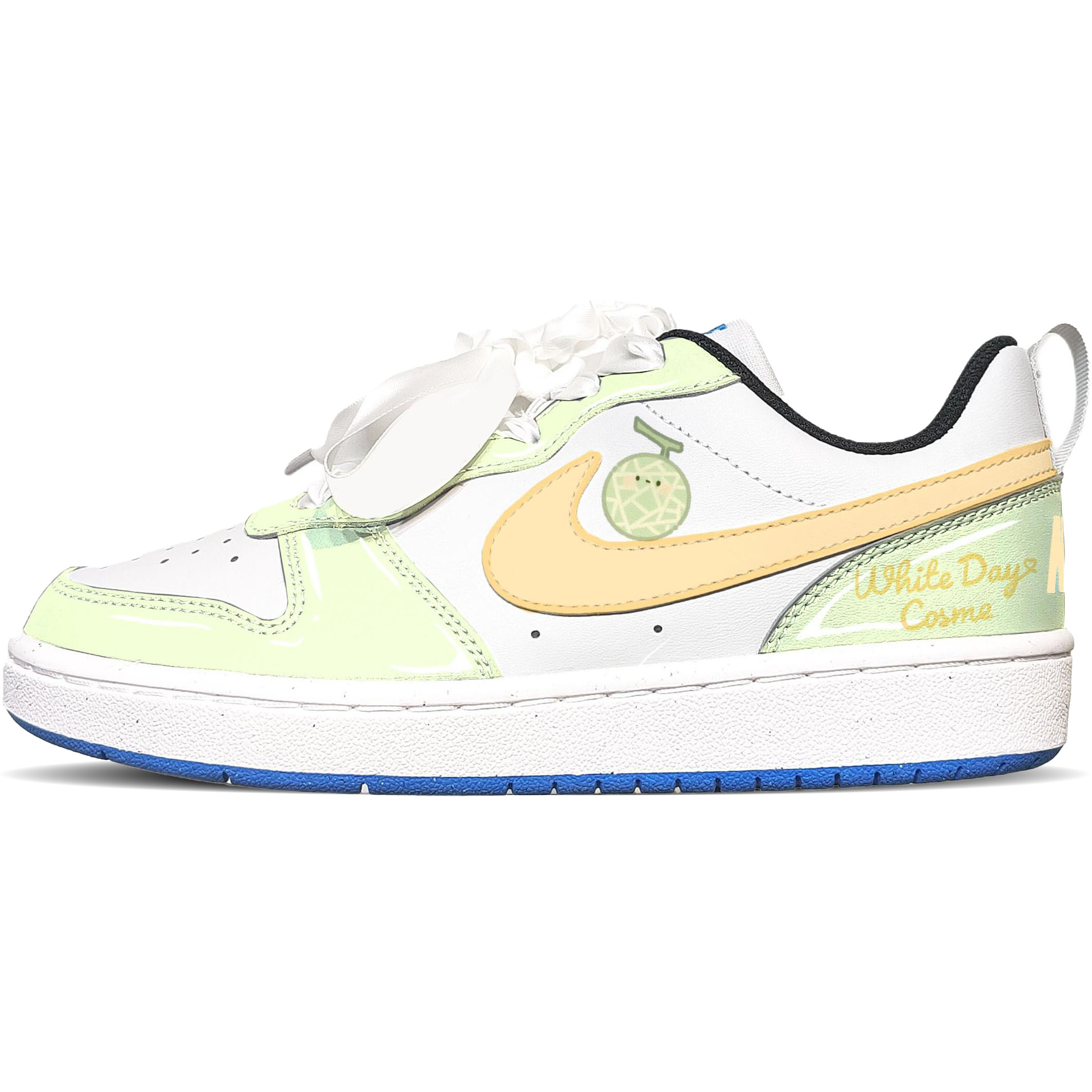 

Nike Court Borough Sweet Words дышащие низкие детские скейтбординг кроссовки Yellow Green для подростков