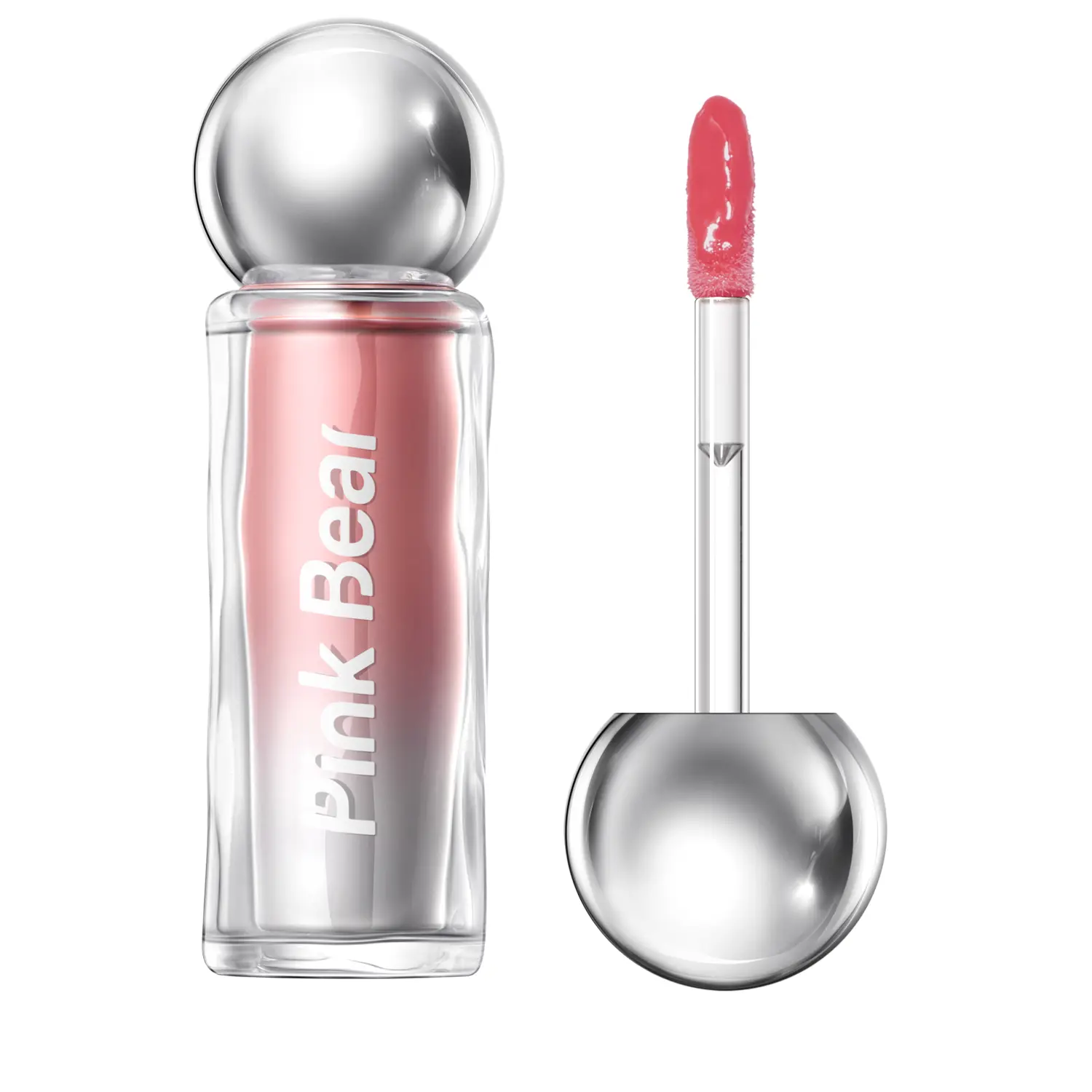 

Pink Bear Pinkbear миниатюрная лампочка цветная сыворотка для губ блеск для губ зеркальное покрытие глянцевый блеск для губ сияющий прозрачный уменьшает морщинки на губах