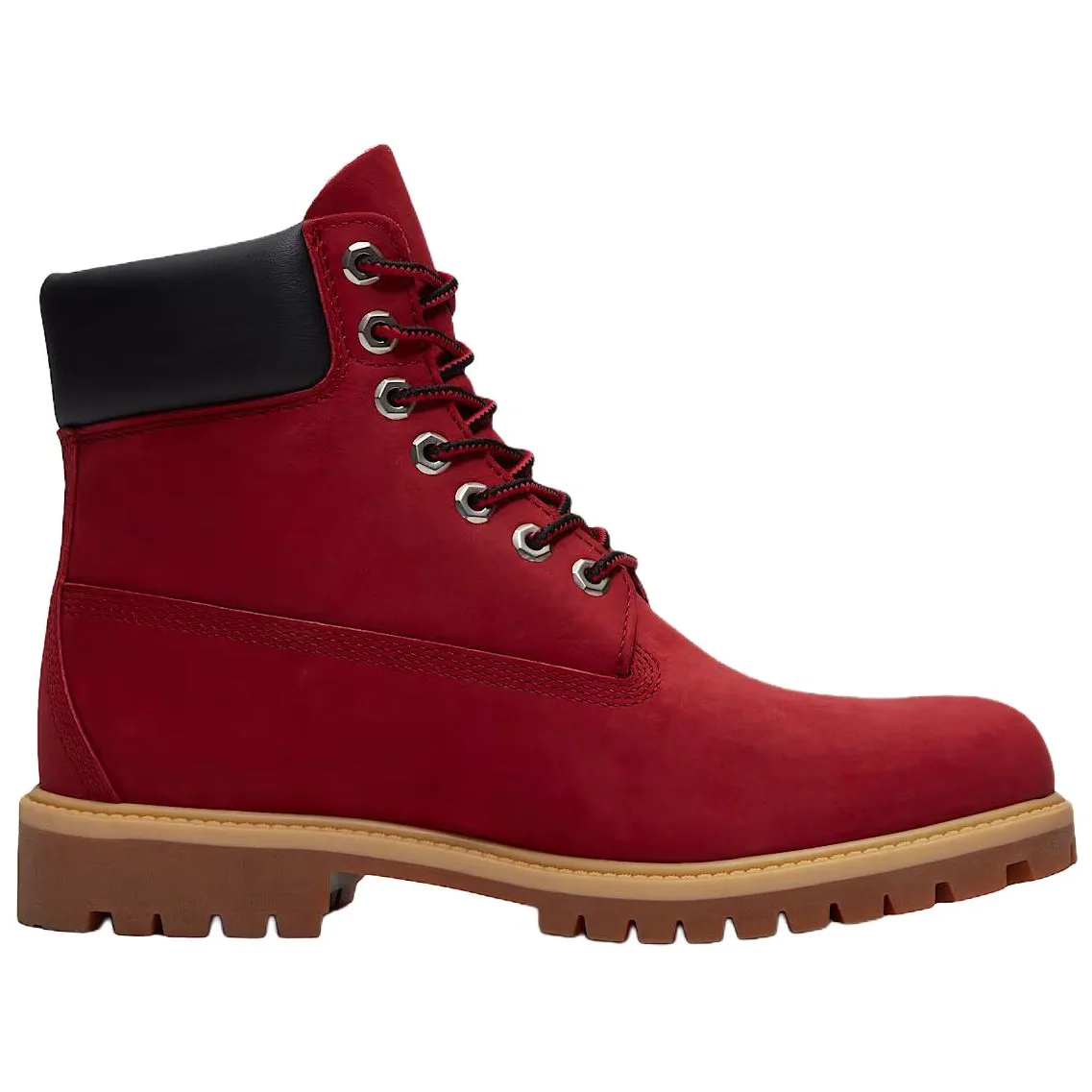 Timberland 6-дюймовые премиальные водонепроницаемые ботинки Dark Red Nubuck — фото 3