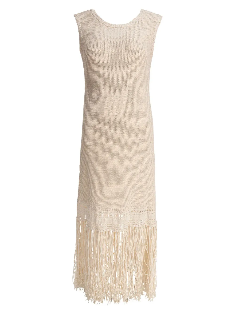 

Трикотажное платье с бахромой SANDBEIGE, нейтральный