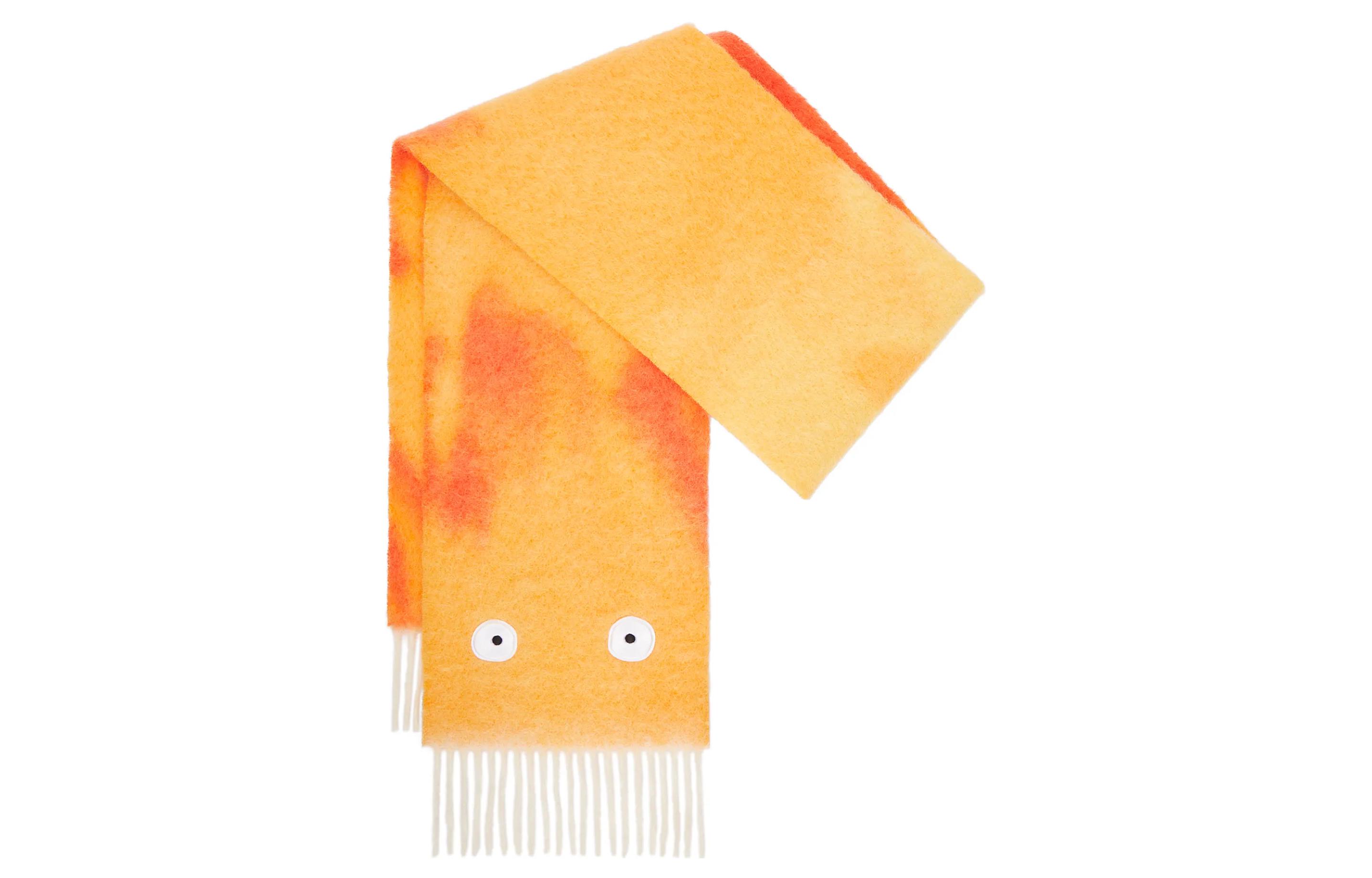 

Шарф X Howls Calcifer из мохера и шерсти LOEWE, оранжево-красный