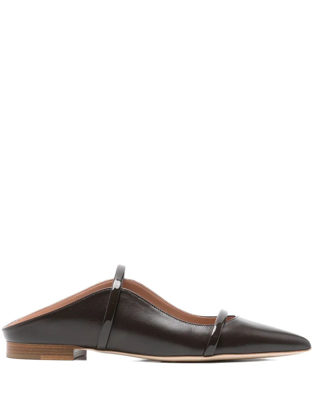 Мюли Maureen из кожи на плоской подошве Malone Souliers, коричневый
