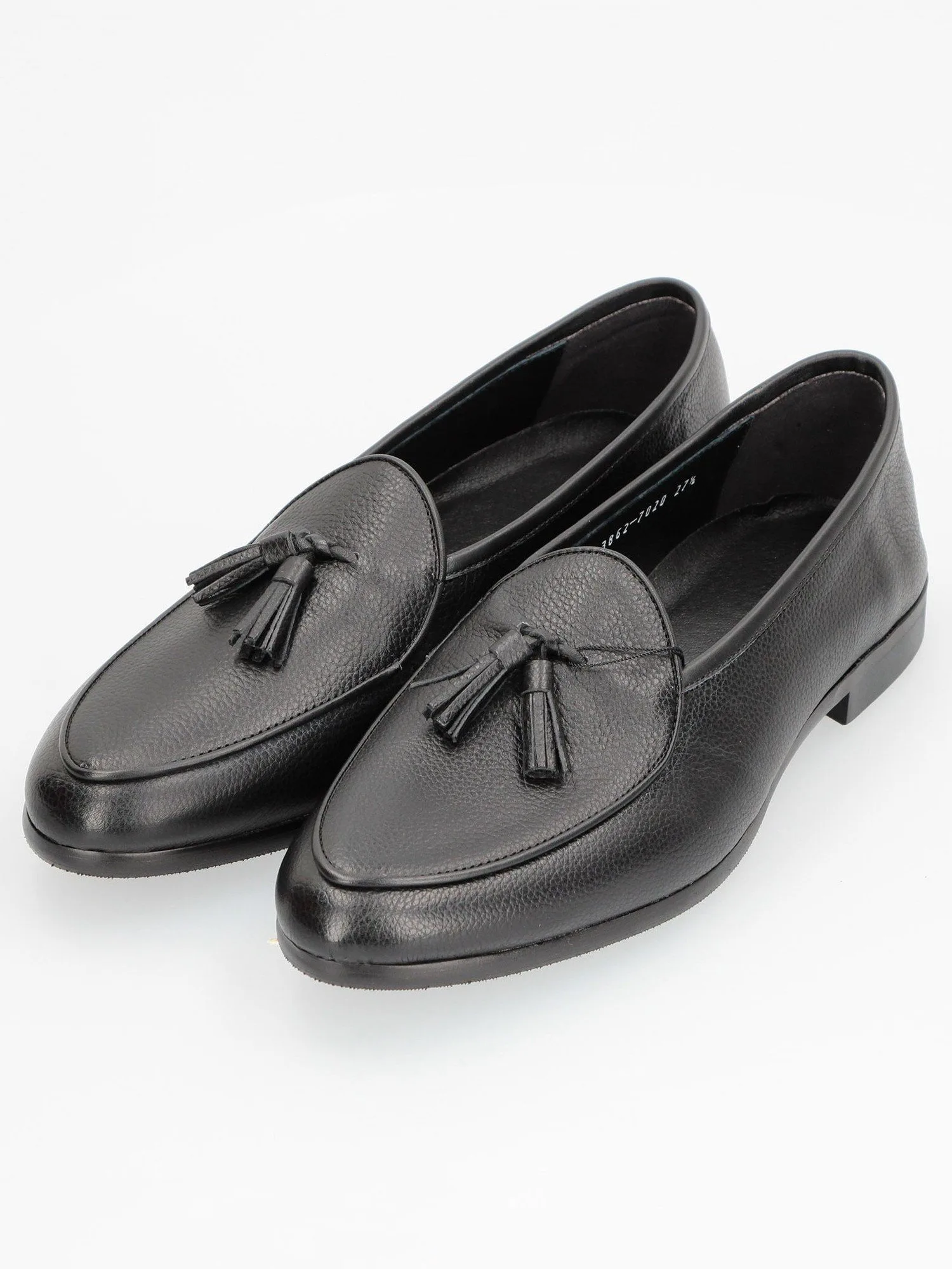 Кожаные слипоны с кисточками MONSIEUR NICOLE ex/tra, 49 Black