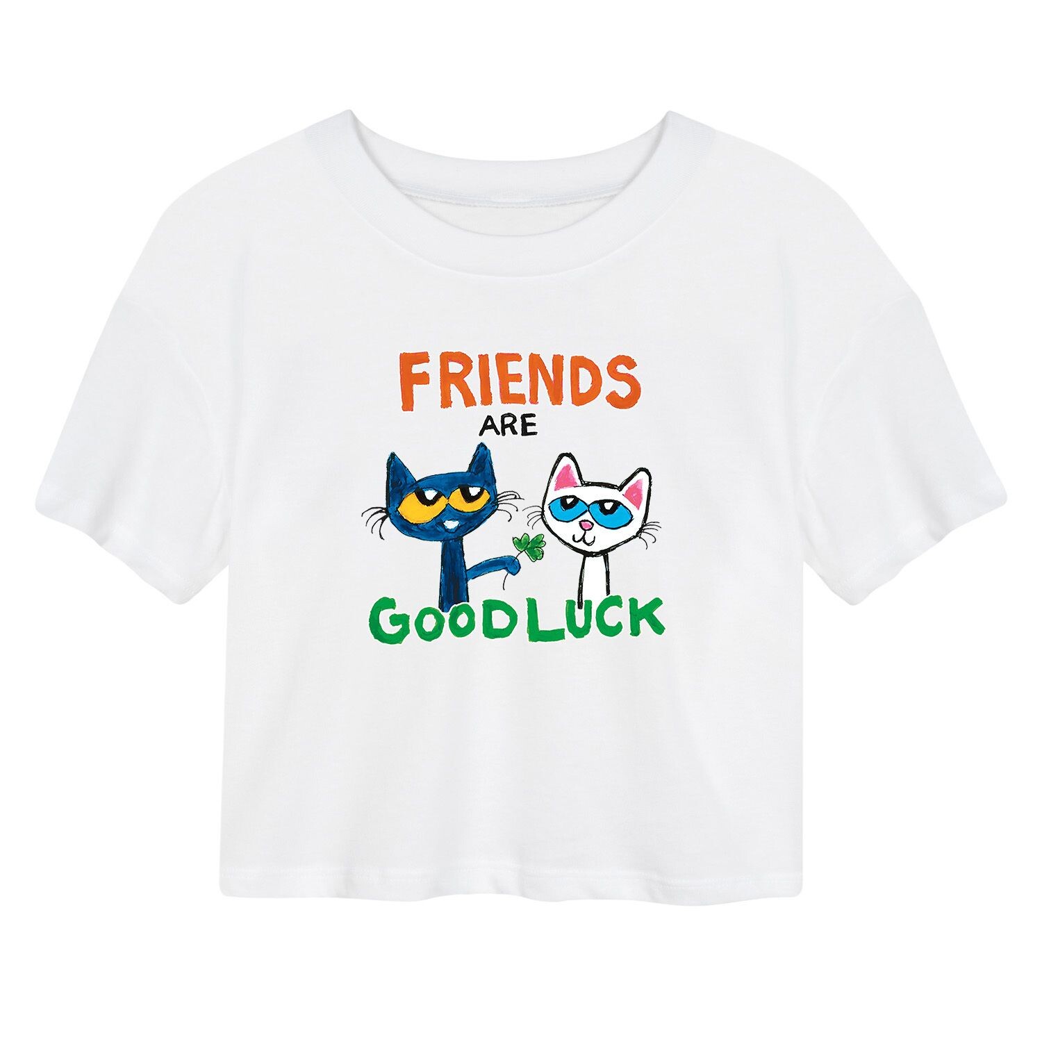 

Укороченная футболка для юниоров Pete The Cat Good Luck Licensed Character