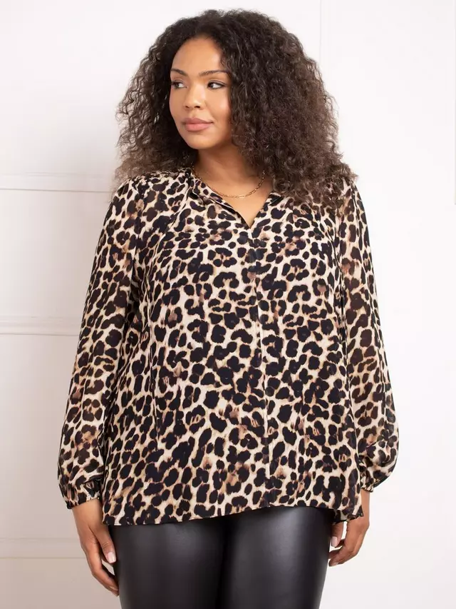

Топ Live Unlimited Curve Leopard Print, разноцветный