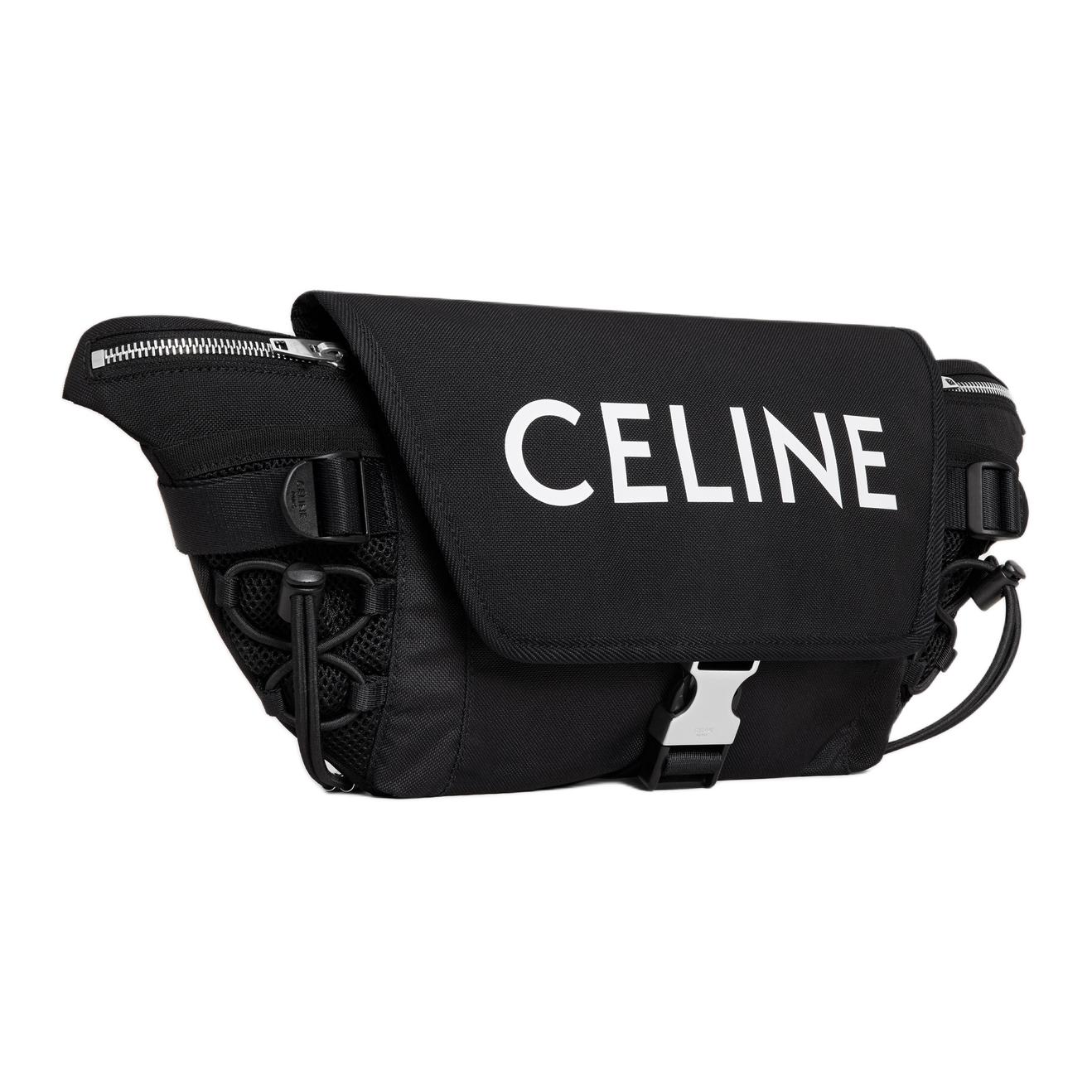 CELINE Нейлоновый поясной кошелек малого размера мужской черный — фото 2