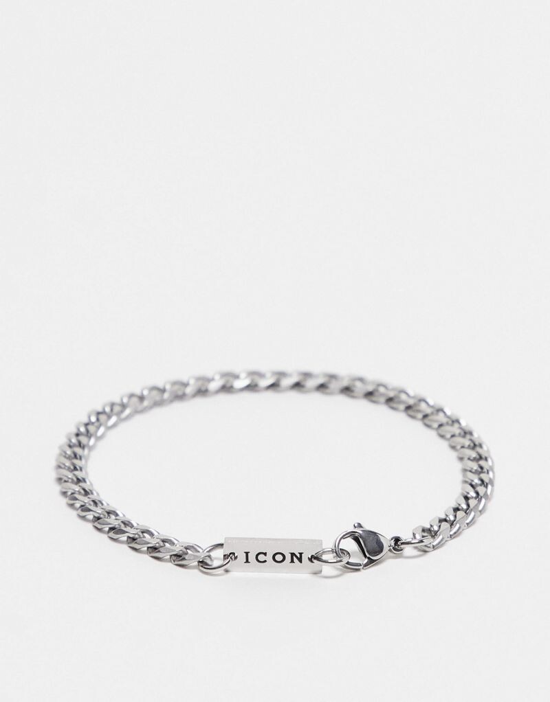 

Серебряный браслет из нержавеющей стали Icon Brand