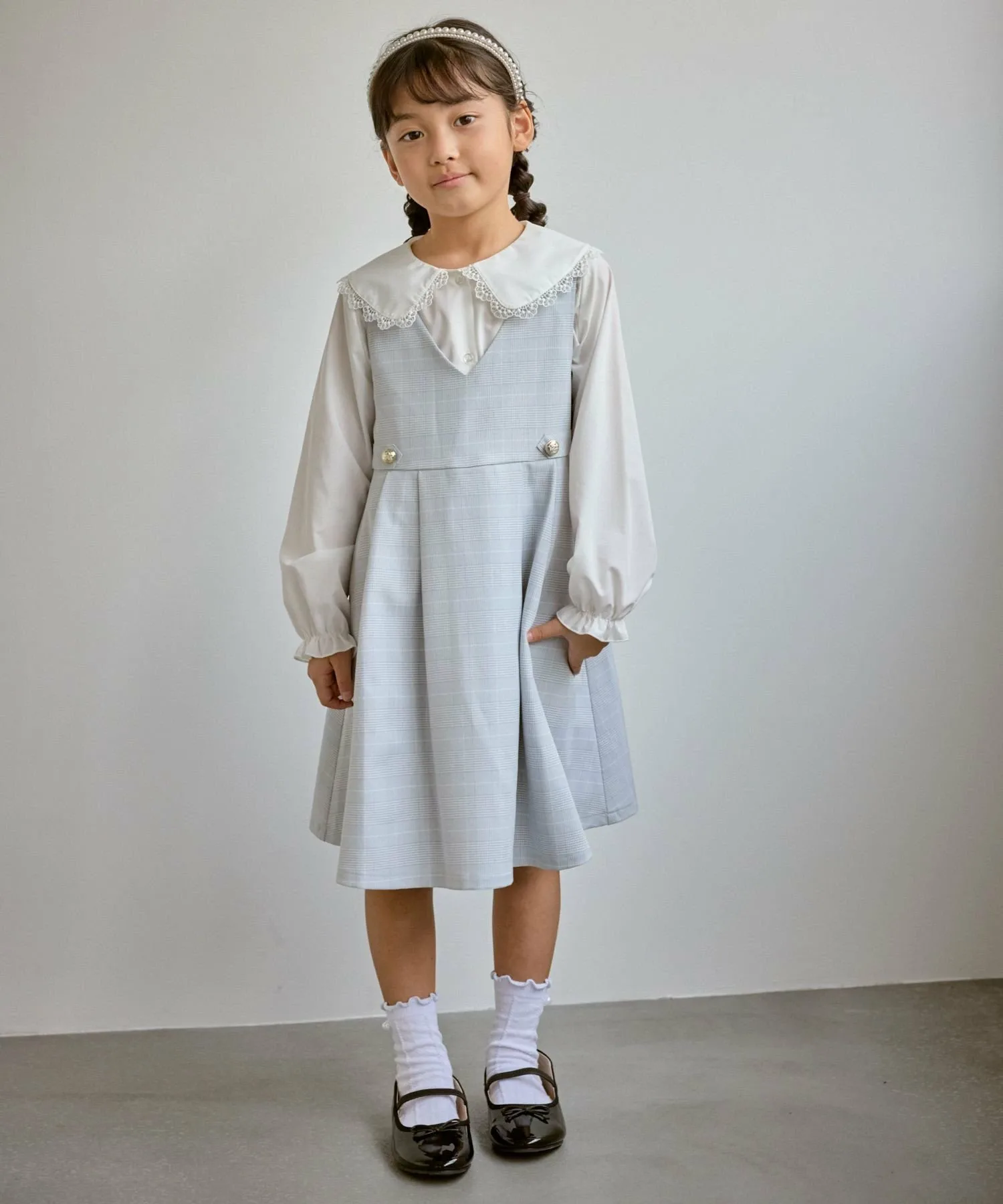 Блузка с большим воротником/Подходит для торжественных мероприятий ROPE' PICNIC KIDS, White (10) — фото 2