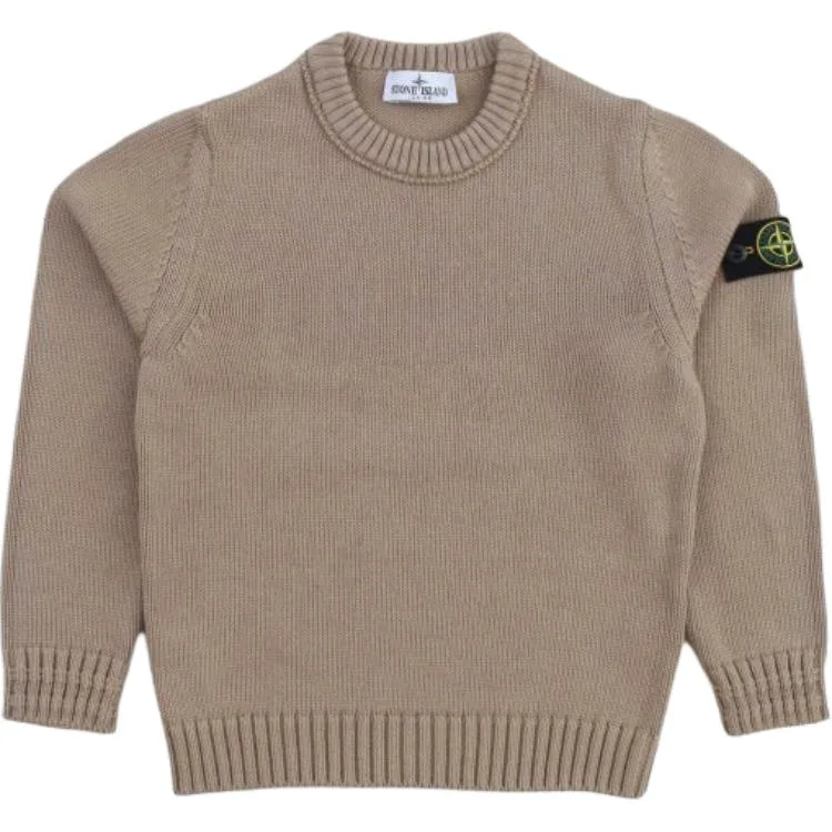 Детский свитер Crew Neck Moderate STONE ISLAND, коричневый