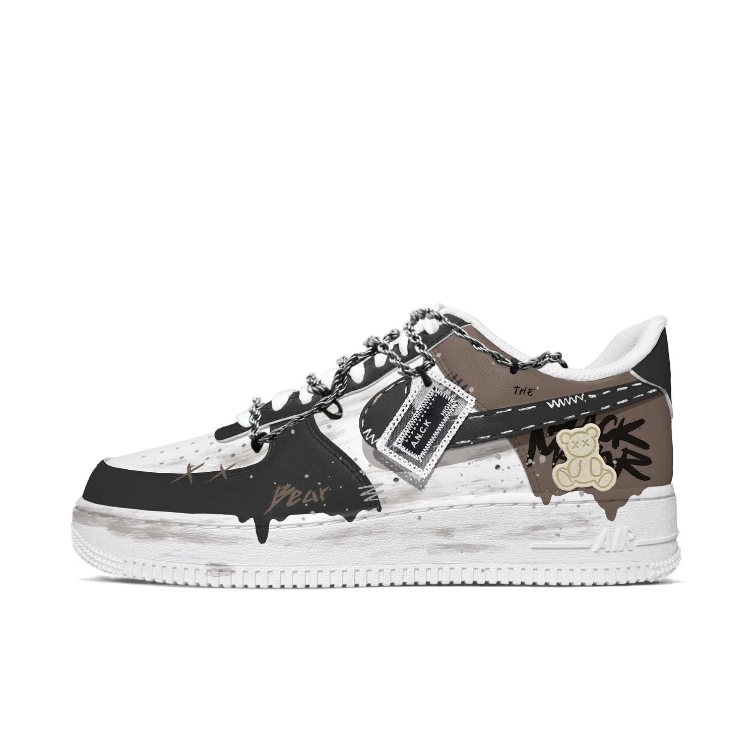 Кеды Nike Air Force 1 из кожи Карамель