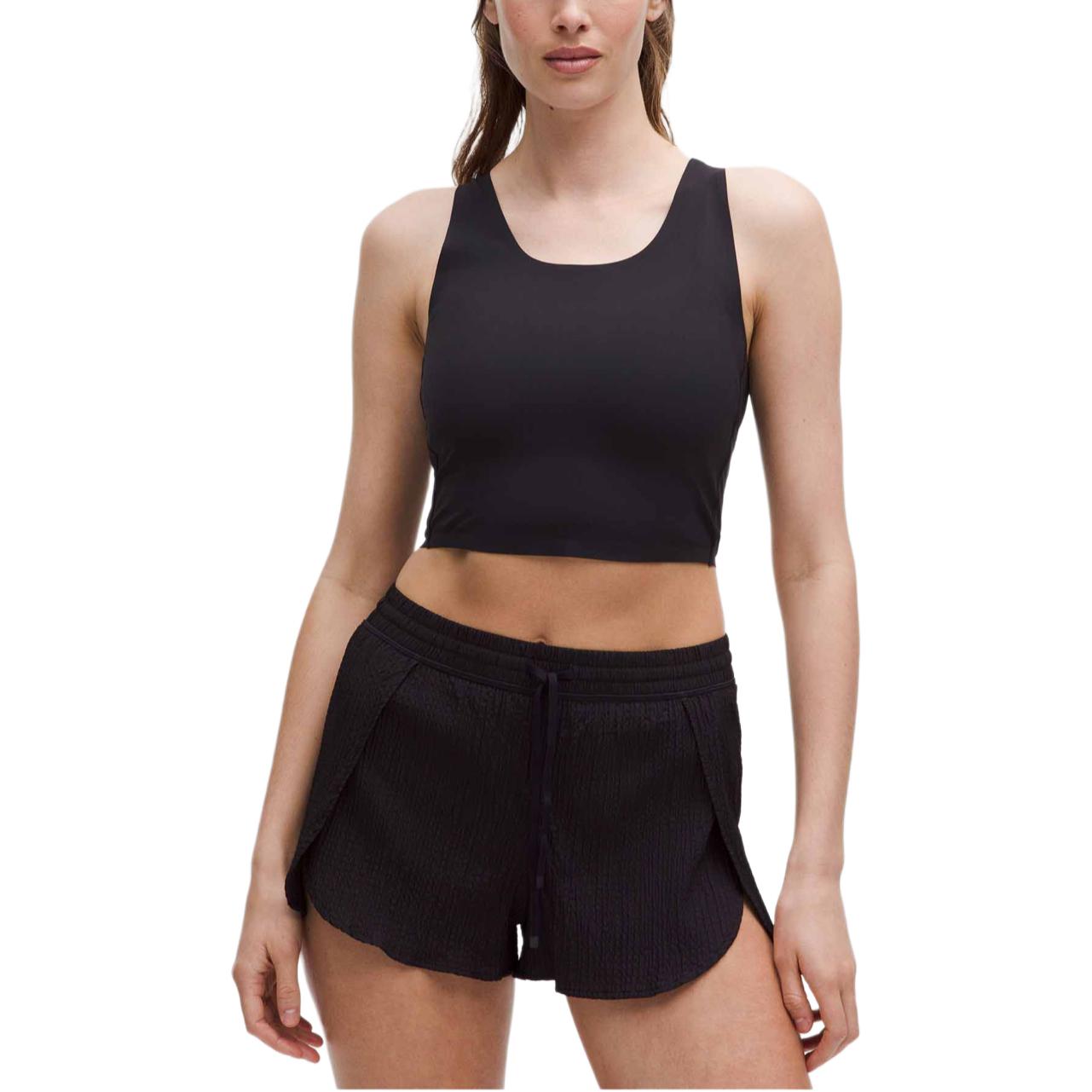 

Спортивный топ Fast And Free для женщин Lululemon, night moth черный