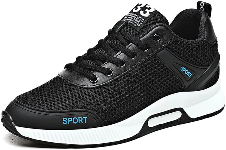 

Мужские невидимые обувные стельки BMINFEE с увеличением роста на 6 см, дышащие сетчатые кроссовки на шнуровке, легкие, в стиле хип-хоп, черный