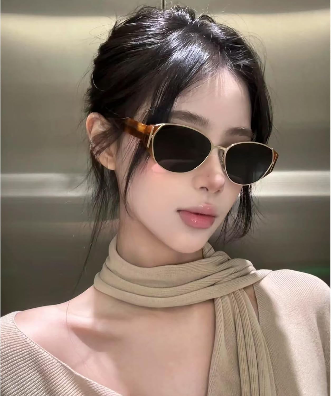 

Солнцезащитные очки Bullabulling Fashion Cat Eye для женщин и мужчин, ретро 90-х, овальные, с защитой от УФ-излучения UV400, классические солнцезащитные очки UV400, Leopard/Grey