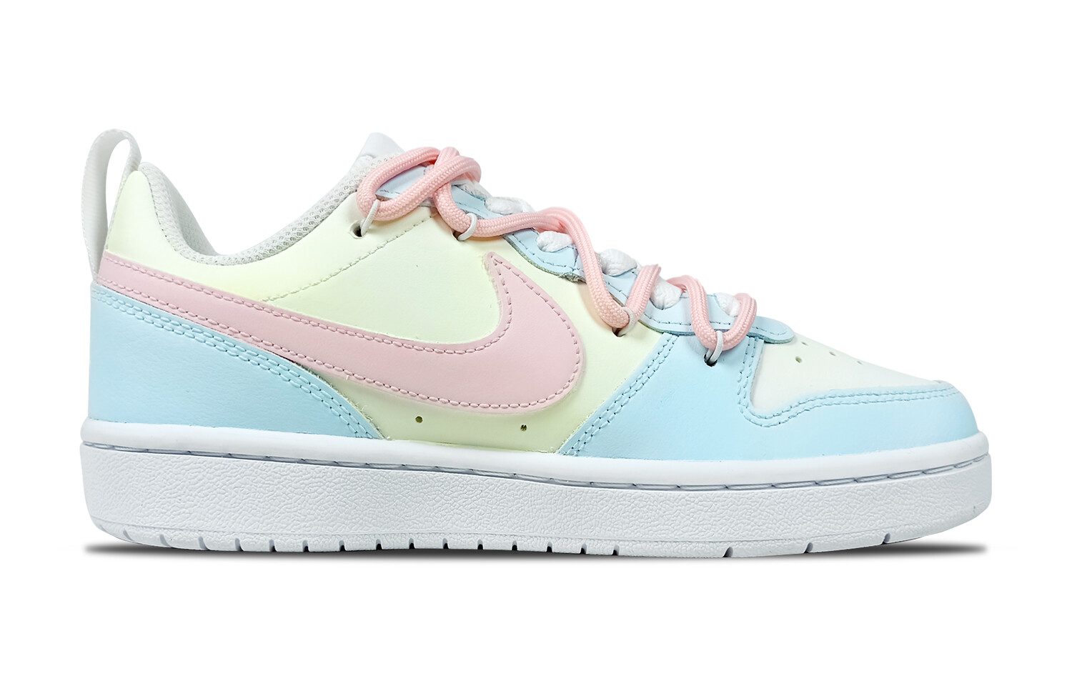 

Кроссовки Nike Court Borough 2 Skateboarding Shoes Women's Low-top Pink/Blue, светло-желтый