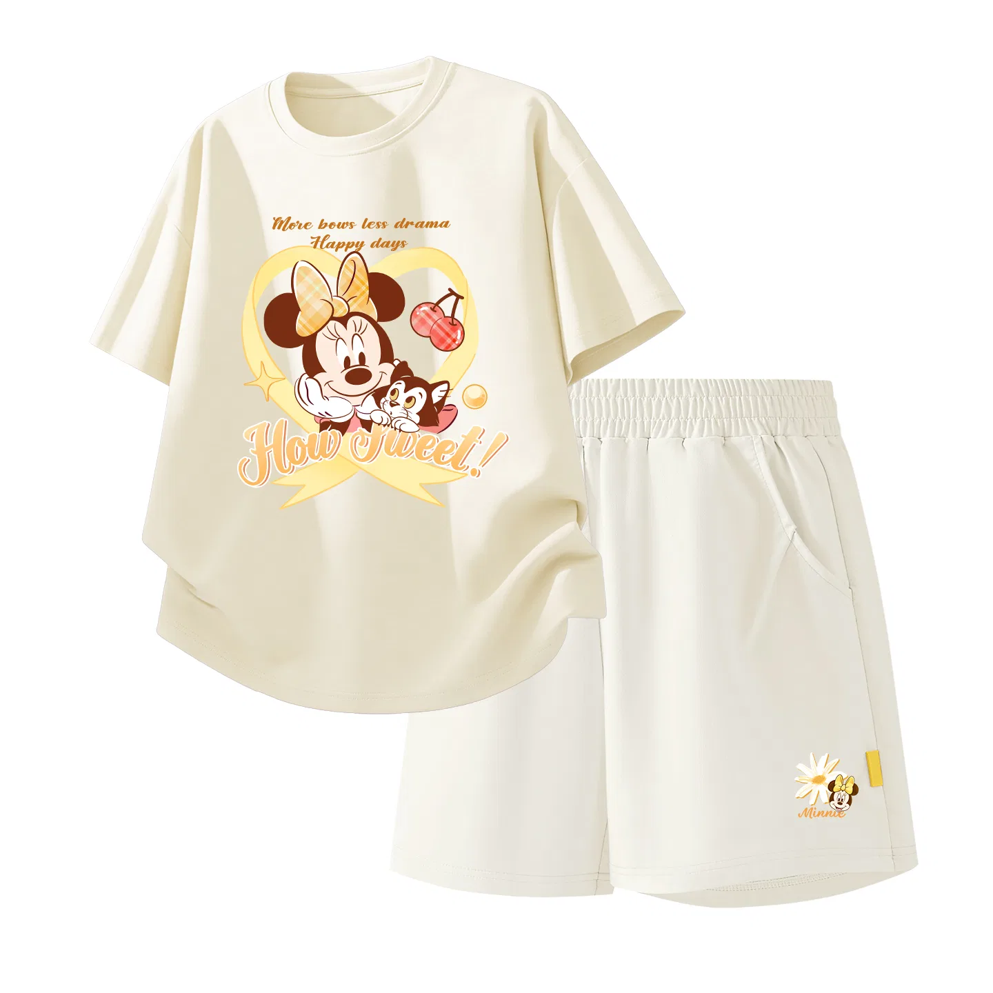 Детский спортивный костюм Casual Sportswear 2 Piece Set Disney, Daisy Ivory White+Di Prosperity Flower K_Bottom Right Mist White