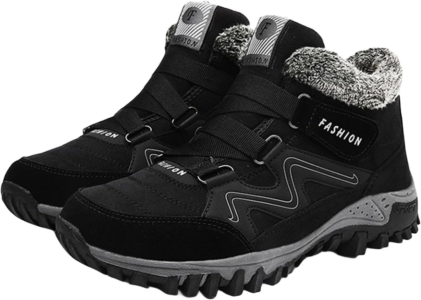 

Зимние термоботинки для женщин, женские снегоступы, противоскользящие, с теплой меховой подкладкой, ботильоны на щиколотку, для прогулок, походов, работы, удобные ботинки, кроссовки, повседневные Generic, A6