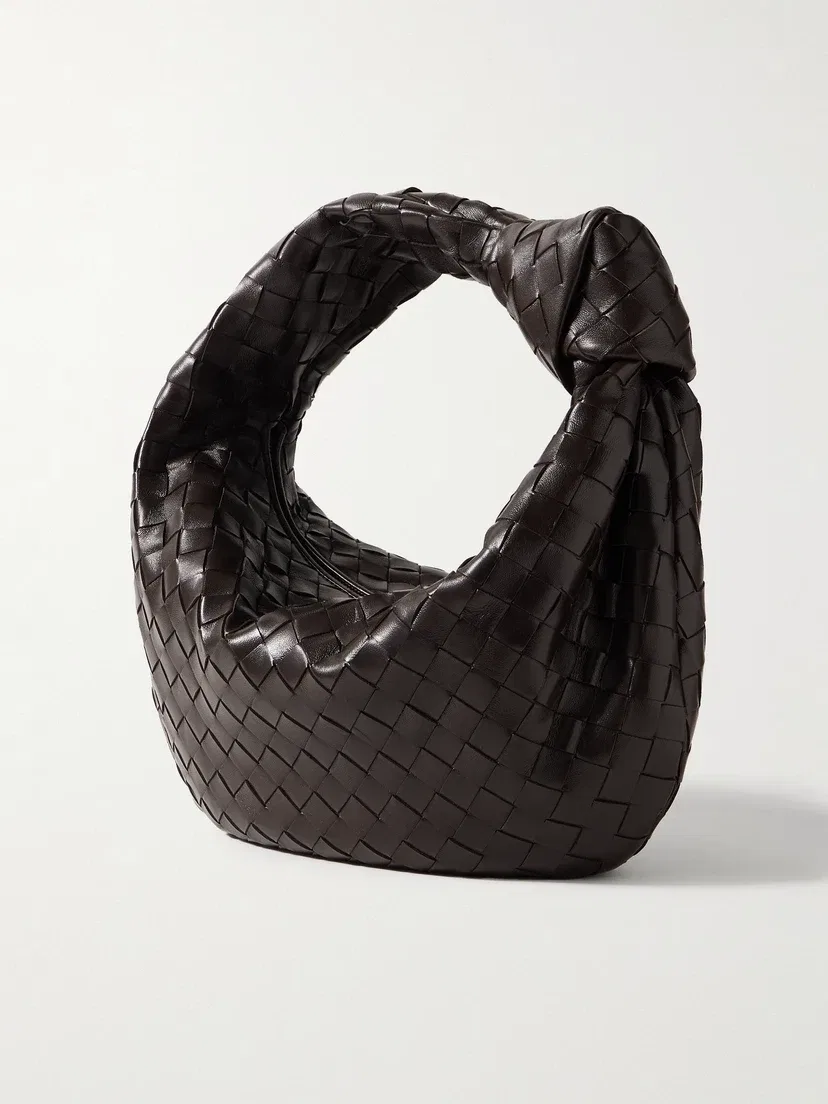 Сумка-тоут Jodie Teen Intrecciato из кожи BOTTEGA VENETA, коричневый — фото 3