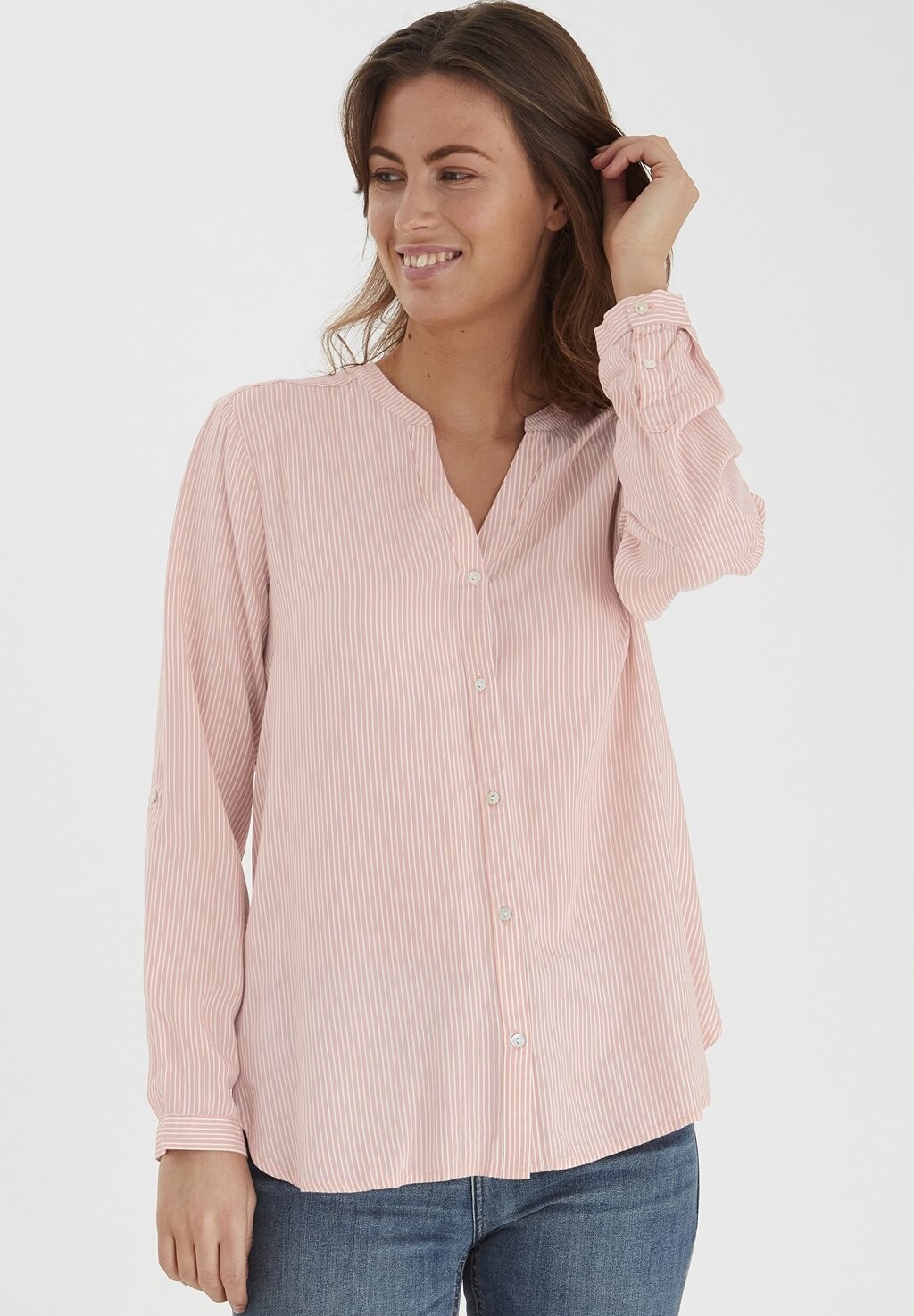 

Рубашка STRIPE SHIRT b.young, светло-розовый