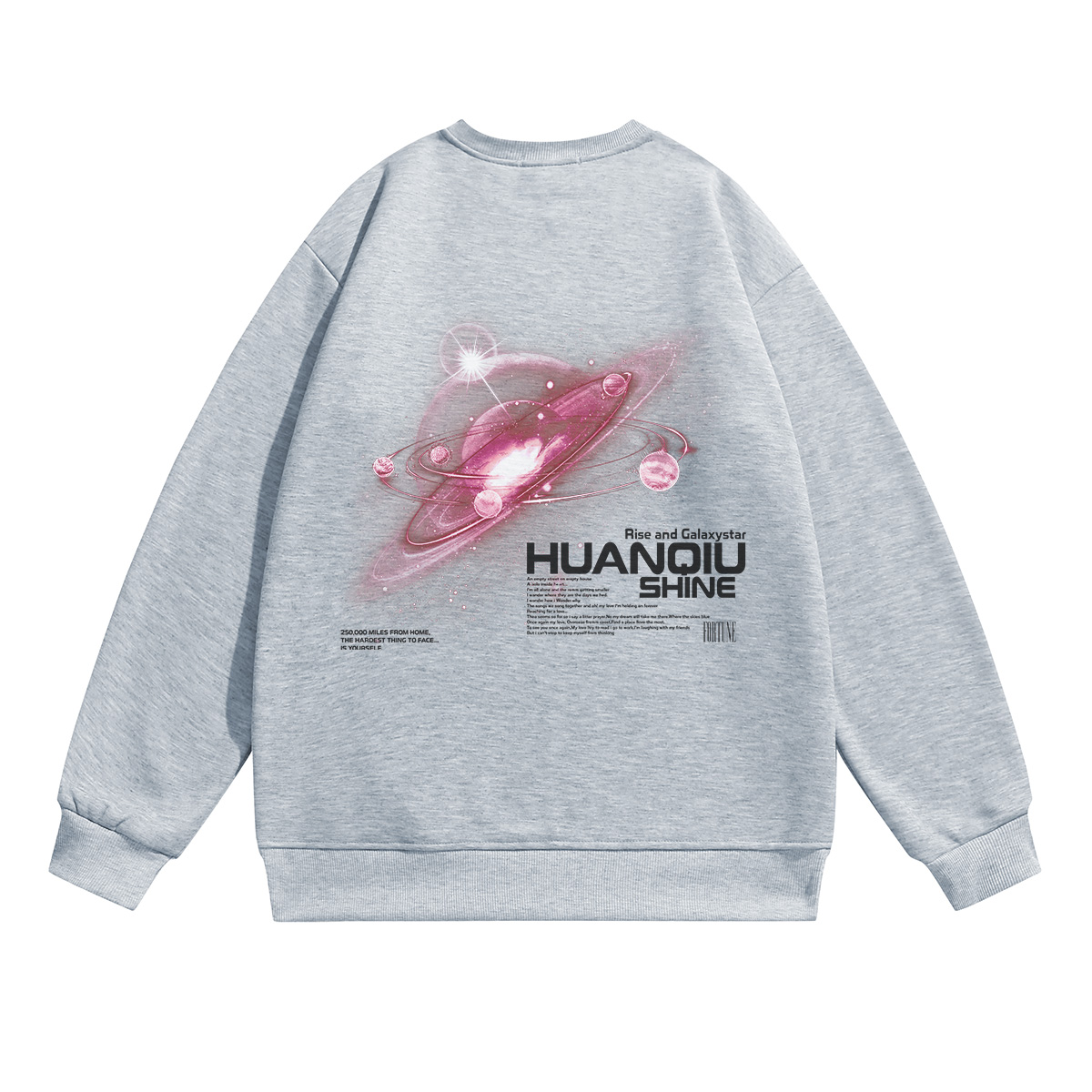 

Свитшот Unisex Crew Neck Moderate Heavyweight HUANQIU, светло-серый