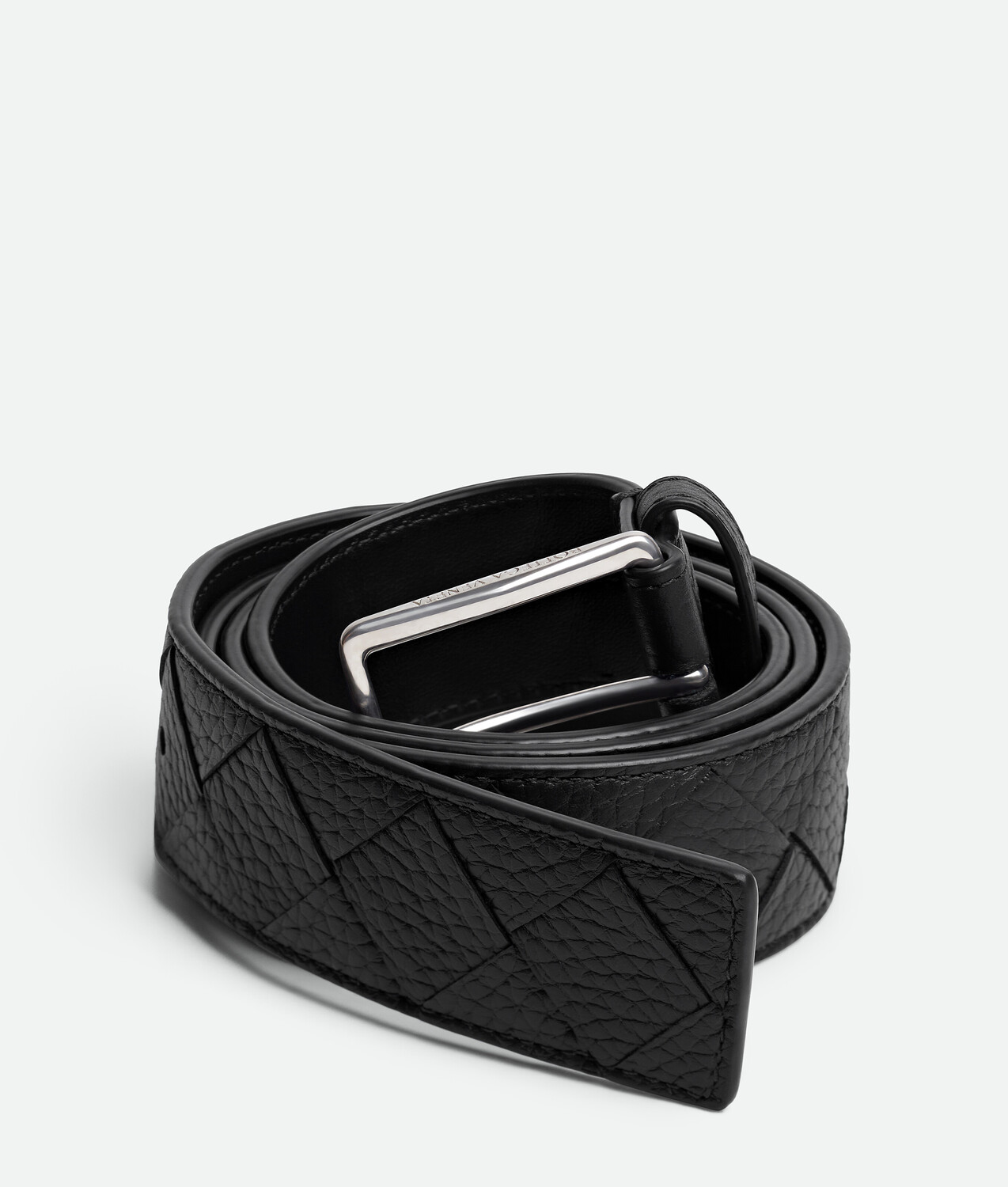 Пояс intrecciato BOTTEGA VENETA, черный — фото 3