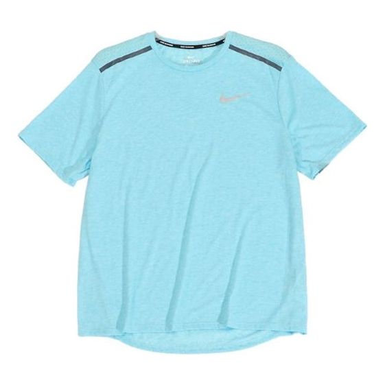 

Футболка Men's Nike Solid Color Quick Dry Breathable Sports Training Short Sleeve Blue T-Shirt, мультиколор