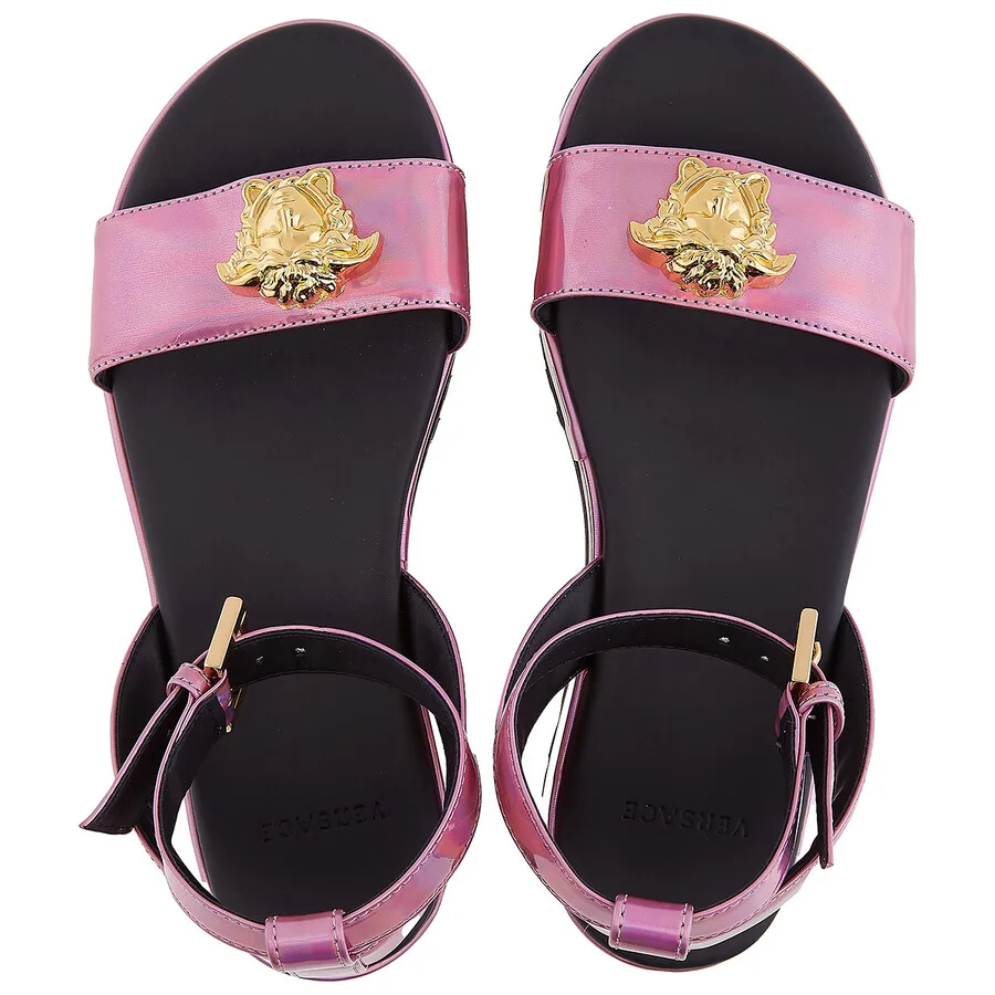 Детские сандалии Young Versace La Medusa на платформе, розовый — фото 3