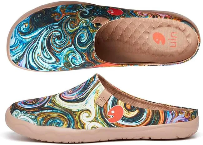 

Мужские легкие тапочки UIN с росписью, удобные мюли для ходьбы, повседневного дома и путешествий, обувь Малага