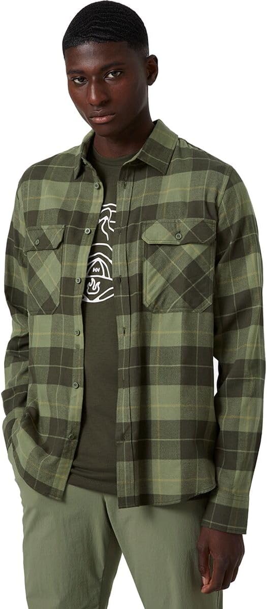 

Рубашка Helly-Hansen Lokka Flannel LS - мужская, легкая, с длинным рукавом, классический крой, дышащая и теплая, повседневная одежда для активного отдыха Helly Hansen, Lav Green Skog Plaid