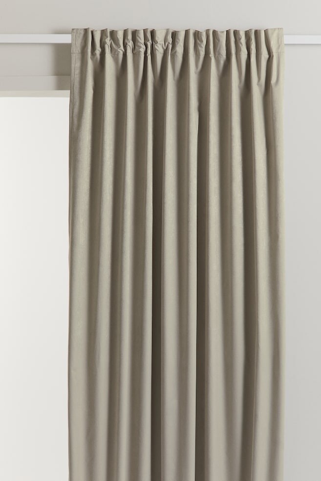 

Комплект из 2 плотных штор H&M, 140x250 см, бежевый