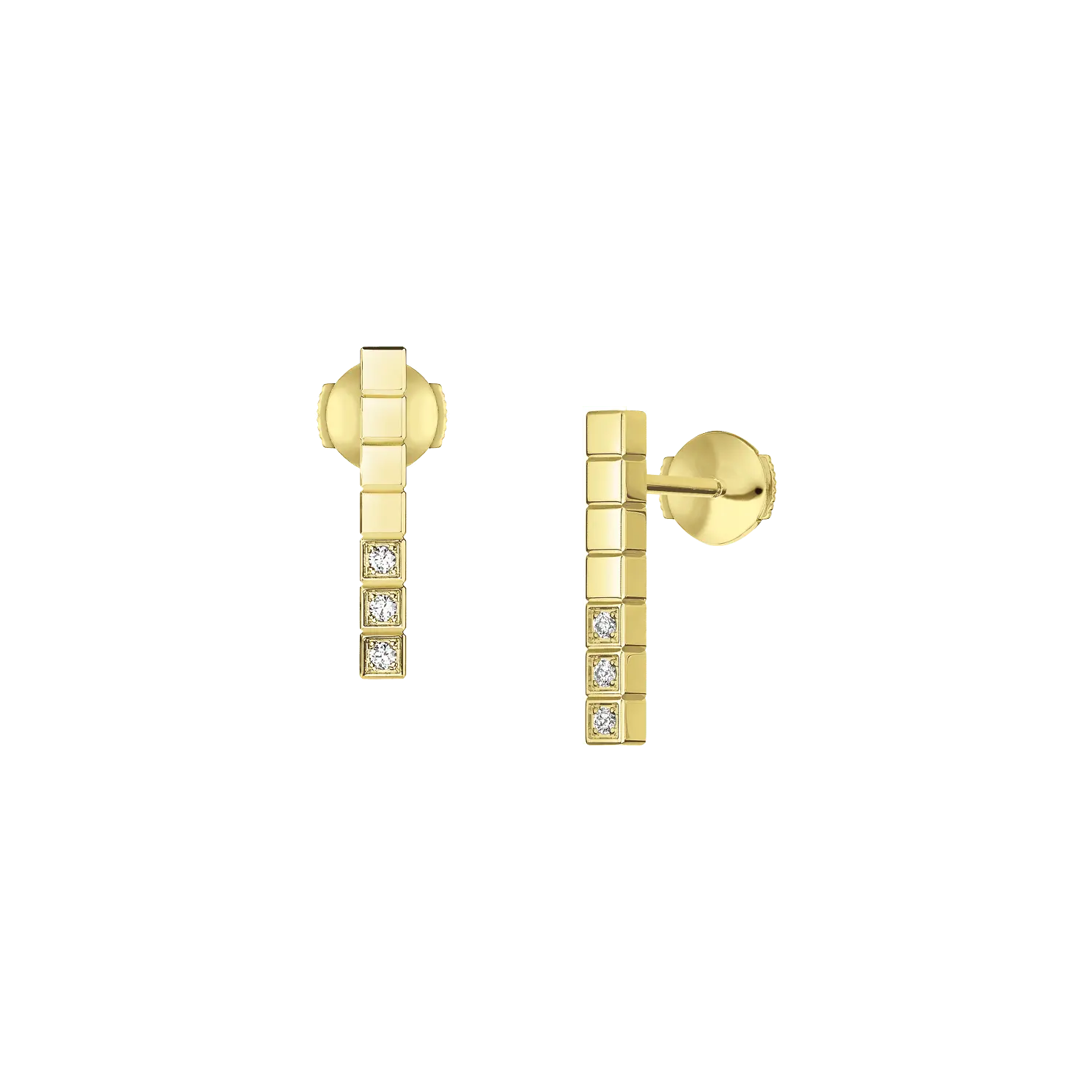 

Серьги Chopard Ice Cube - Серьги, желтое золото, полуоправа из бриллиантов