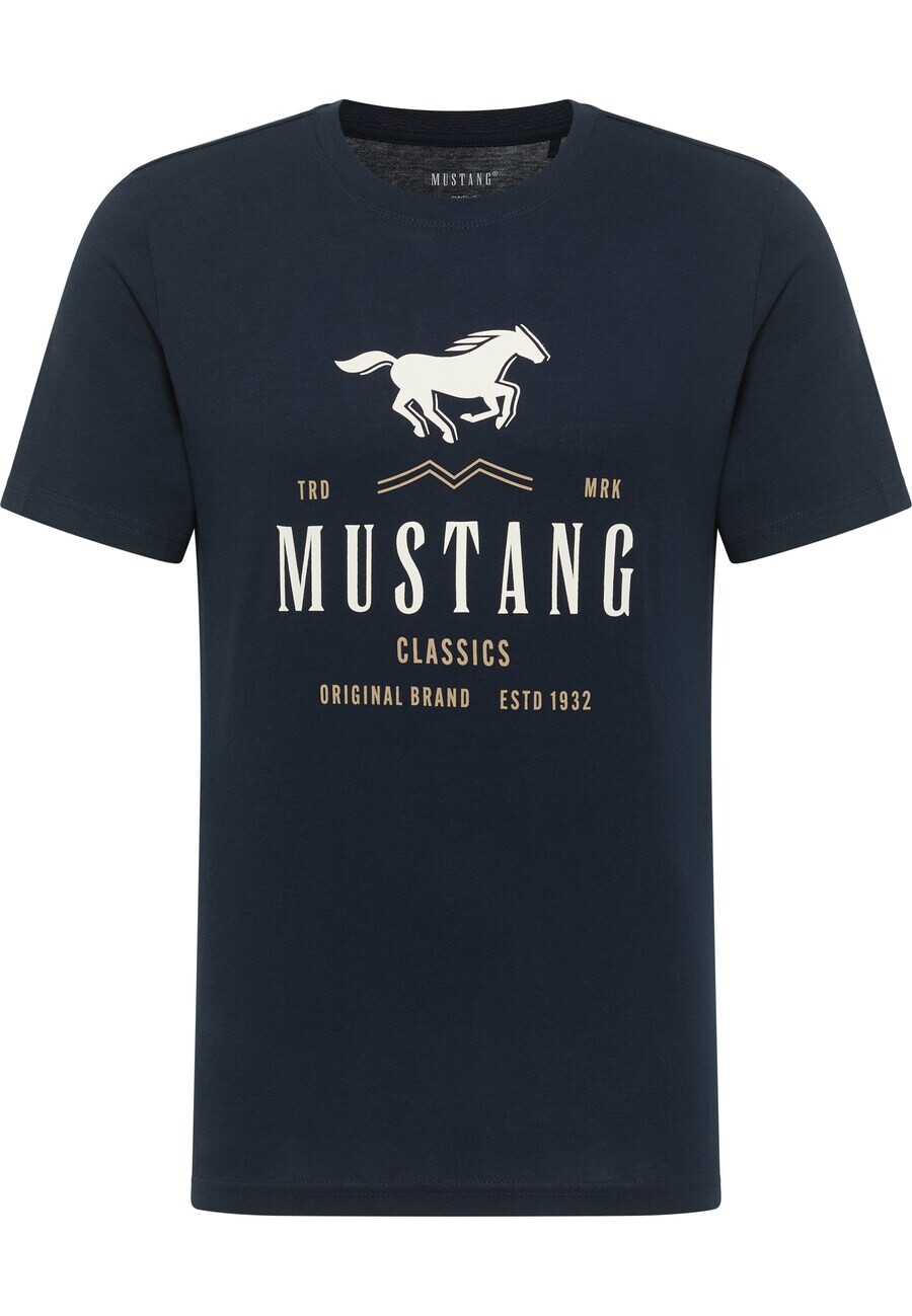 

Классическая футболка MUSTANG Shirt, темно-синий